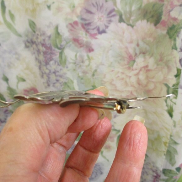 CALVAIRE Sterling Silver Angel Fish Brooch ~ RARE Vintage Designer Sterling Fish - Picture 12 of 15